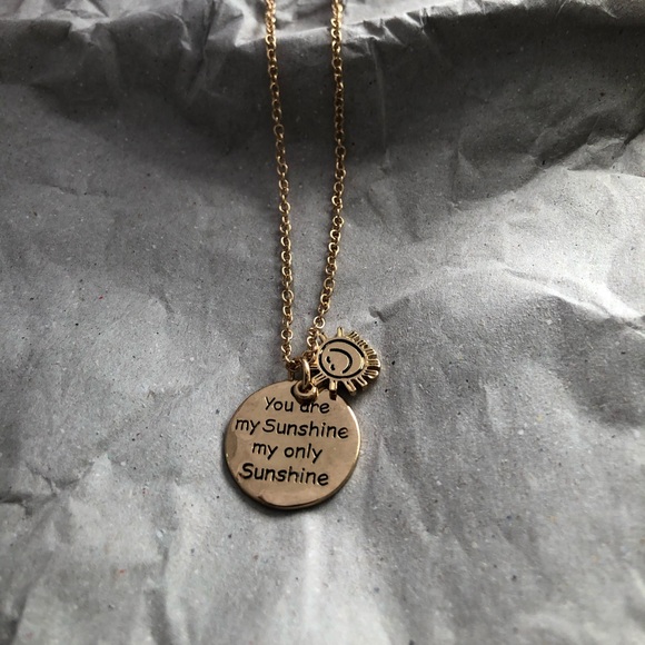 You Are My Sunshine Necklace Pendant- sun charm - Picture 4 of 9